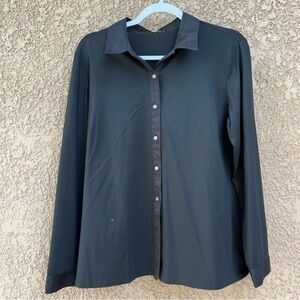 J. McLaughlin Shirt Womens XL Jersey Stretch Blouse Top Lightweight Minimalist‎